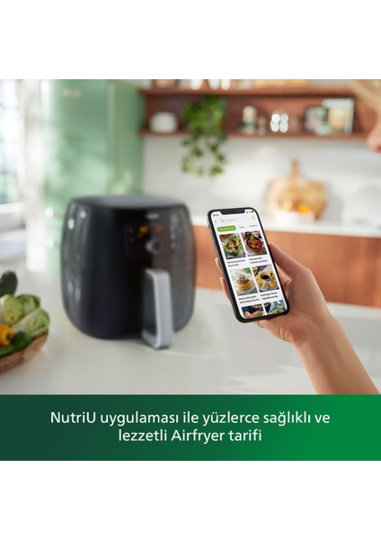 Büyük Boy Hava Fritözü, Şık Beyaz Tasarım, Sağlıklı ve Pratik Kullanım.