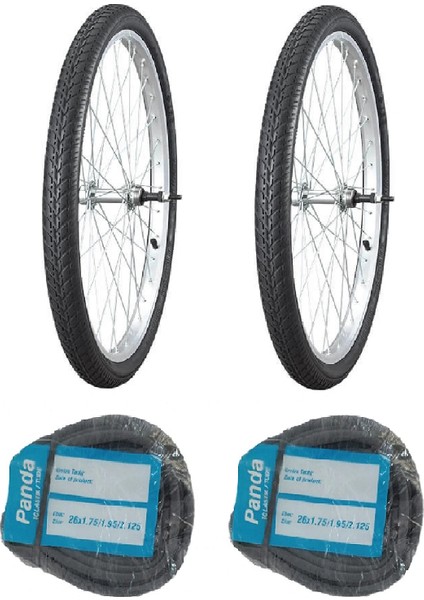 Irc 26 Jant 26X2.00 Nda-3 Bisiklet Dış Lastiği x 2 Adet + Panda Iç Lastik Seti