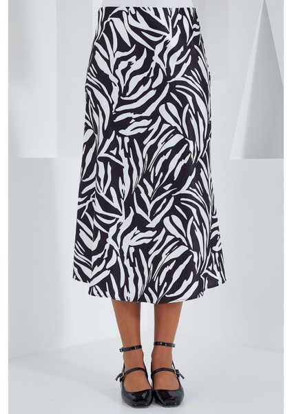 Kadın BDART Elastik A-Form Kesim Midi Etek Koyu Gri fiyatları