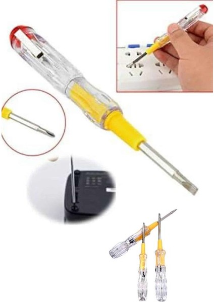 Sepetim Çift Uçlu Kontrol Kalemi Elektrik Test Kalemi Şeffaf fırsatları