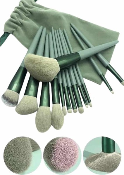 Sepetim 13 Parça Taşınabilir Kılıflı Profesyonel Makyaj Fırça Seti Pudra Allık Fondöten Fırçası indirimleri
