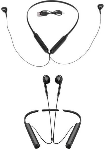 Sepetim Boyun Bantlı Kablolu Yüksek Ses Kaliteli Bluetooth Kulaklık Uzun Pil Ömrü fırsatları