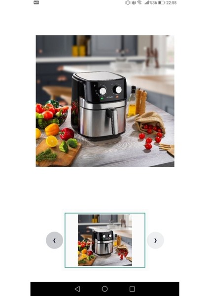 Yağsız Fritöz 6.5l Siyah, Sağlıklı ve Pratik Pişirme Cihazı