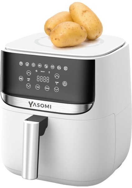 Y55 Beyaz 5.7-6l 1700W Airfryer Fritöz, Şık ve Kullanışlı Mutfak Cihazı indirimleri