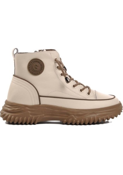 24K310-13 Kalın Taban Deri Kadın Sneakers Bot fiyatları