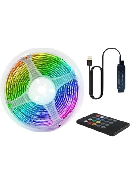 Sepetim Rgb Şerit LED 10 Metre LED Işık Kumanda ile Kontrol Rgb modelleri