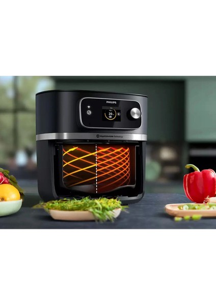 8.3 Lt Uzaktan Kontrol Otomatik Pişirme Kolay Temizlenebilir Siyah Airfryer modelleri