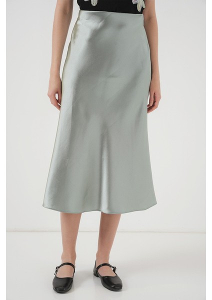 Kadın BDART Elastik A-Form Kesim Midi Etek Green fiyatları