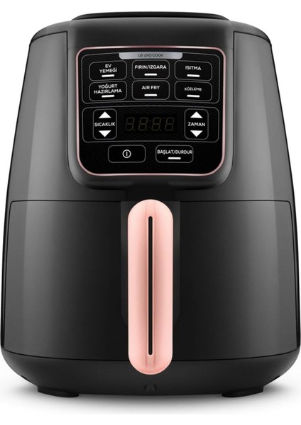 3'ü 1 Arada Büyük Boy Rose Gold Havalı Fritöz