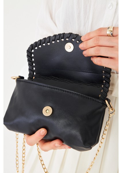 Allegra Siyah Zincirli Günlük Mini Kadın Omuz, Kol ve El Çantası fiyatları