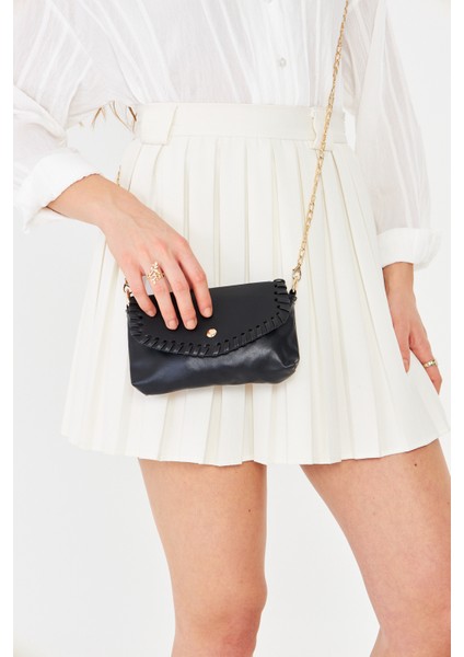Allegra Siyah Zincirli Günlük Mini Kadın Omuz, Kol ve El Çantası fırsatları