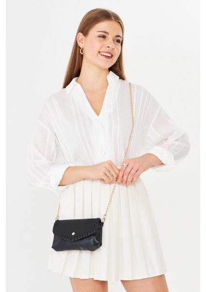 Allegra Siyah Zincirli Günlük Mini Kadın Omuz, Kol ve El Çantası indirimleri