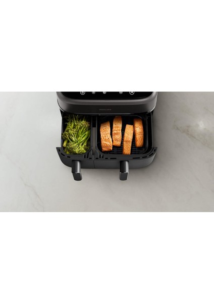 Iki Sepetli Airfryer 3000 Serisi, 2750W, Siyah Renkli, Sağlıklı ve Hızlı Pişirme