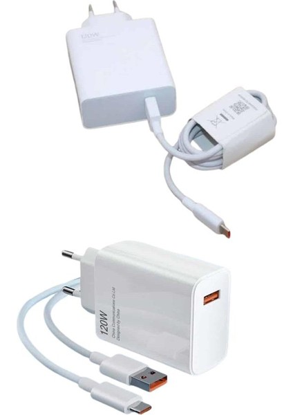 Sepetim 120 Watt Turbo Hızlı Şarj Aleti Seti Hızlı Şarj Adaptörü Beyaz indirimleri