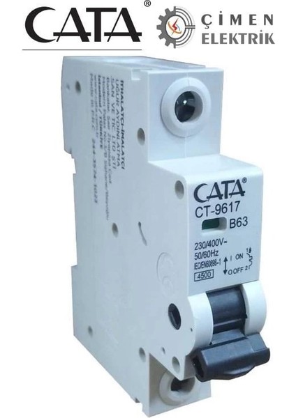 Cata Ct 9617 1X63A 4.5ka B Tipi Otomatik Sigorta fiyatları