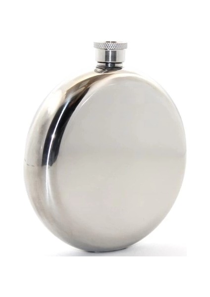 Paslanmaz Çelik Yuvarlak 8 Oz Tekli Matara Çelik Renk