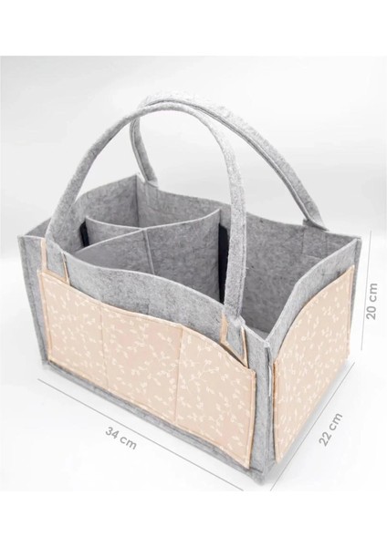 Bfs Babyjem Keçe Anne Bebek Bakım Çantası 772 Somon Çiçek fiyatları