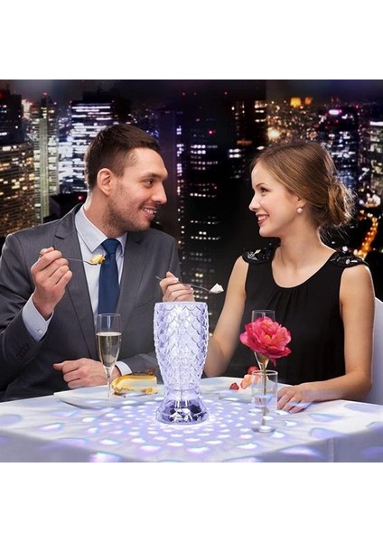 Balık Süzgeç Model USB Şarjlı Kumandalı 16FARKLI Işık Modlu Masa Üstü Kristal Akrilik LED (5224) fırsatları