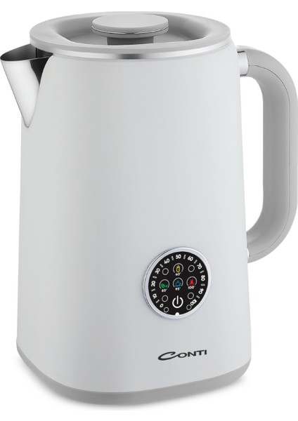 Beyaz Çok Renkli Termal Su Isıtıcı Kettle, Pratik ve Şık Tasarım