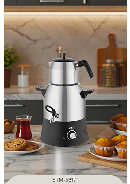 STM-5817 Semaver Çay Makinesi - Gri / 1,7 lt fırsatları