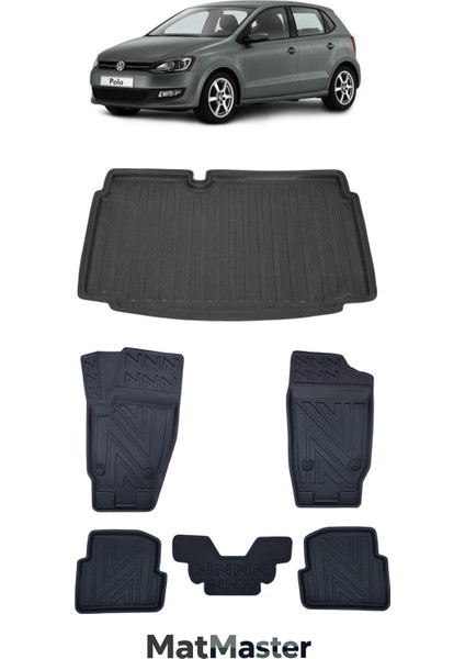 Volkswagen Polo 2012 Model 5d Premium Ekstra Havuzlu Paspas ve Bagaj Havuzu Set