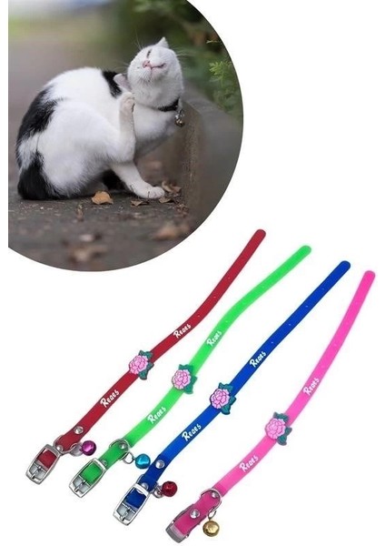 Çıngıraklı Zilli Sevimli Renkli Slikon Kedi Köpek Boyun Tasması - 1 Adet Stokta Olan Gönderilir fiyatları
