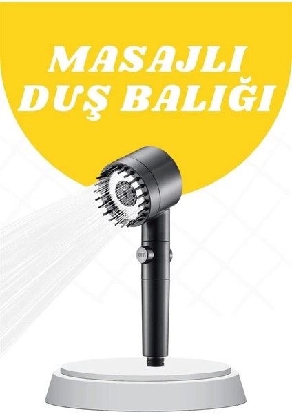 Duş Başlığı Yüksek Basınçlı Masaj Taraklı 3 Kademeli fiyatları