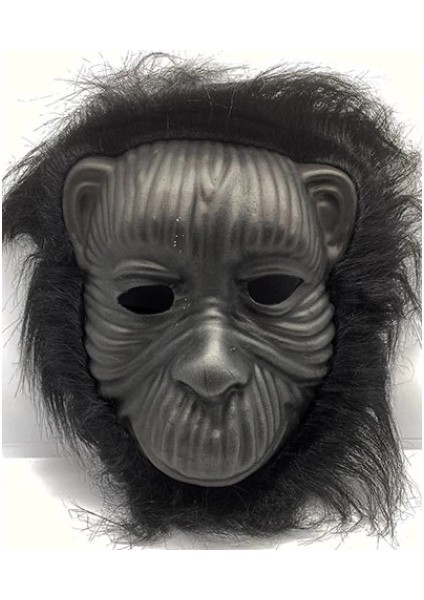 Siyah Eva Goril Maskesi Peluş Tüylü Orangutan Model