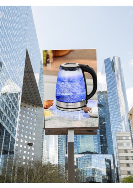 Cam Kettle 1.8l, LED Işıklı, 1500W, Otomatik Kapanma, Elektrikli Su Isıtıcı fiyatları