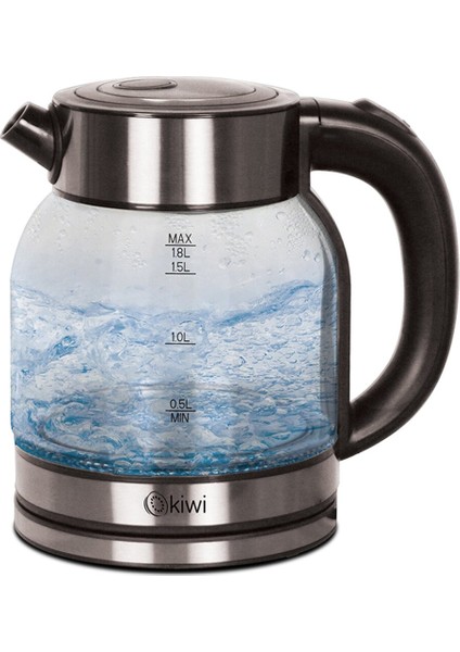 Gri Renkli, Dayanıklı Çelik Tabanlı Cam Su Isıtıcı Kettle, Şık ve Kullanışlı Tasarım fiyatları