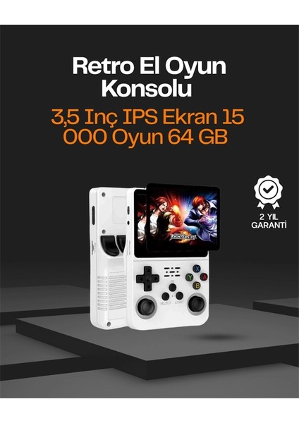R36S Taşınabilir Retro Oyun Konsolu – 15.000 Oyun, 64 GB Depolama, IPS Ekran