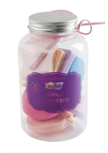 Buğz 12 Adet Konserve Şişeli Makyaj Süngeri