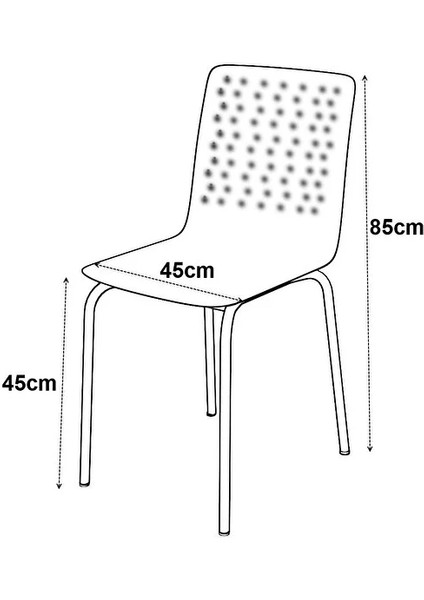 Casella Dalmi Krom Ayak Plastik Sandalye Mutfak Salon Çalışma Sandalyesi Beyaz 4 Lü Takım