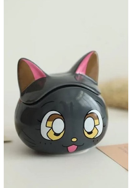 Kedi Tasarımlı Kupa Bardak Kapaklı Özel Tasarım Kupa Hediyelik Bardak Kupa