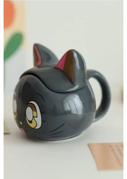 Kedi Tasarımlı Kupa Bardak Kapaklı Özel Tasarım Kupa Hediyelik Bardak Kupa fırsatları