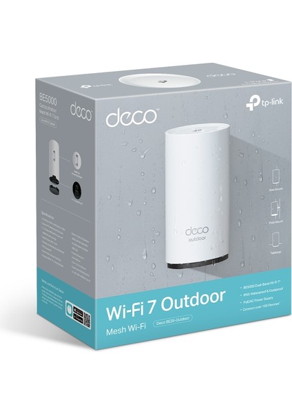 Deco BE25-OUTDOOR(1-PACK) | Wi-Fi 7 Mesh Router | BE3600MGBPS Çift Bant | 2× 2.5g Port | IP65 Suya & Toza Dayanıklı | Poe Destekli | Aı-Roaming & Homeshield | Iç/dış Mekan Kullanım fırsatları