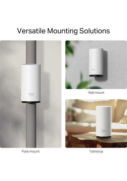 Deco BE25-OUTDOOR(1-PACK) | Wi-Fi 7 Mesh Router | BE3600MGBPS Çift Bant | 2× 2.5g Port | IP65 Suya & Toza Dayanıklı | Poe Destekli | Aı-Roaming & Homeshield | Iç/dış Mekan Kullanım