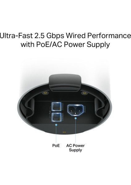 Deco BE25-OUTDOOR(1-PACK) | Wi-Fi 7 Mesh Router | BE3600MGBPS Çift Bant | 2× 2.5g Port | IP65 Suya & Toza Dayanıklı | Poe Destekli | Aı-Roaming & Homeshield | Iç/dış Mekan Kullanım