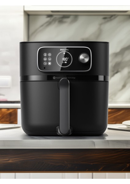 Yüksek Kapasiteli 8.3 L Uzaktan Bağlantılı Airfryer, 22’n1, Siyah