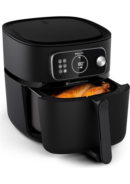 Yüksek Kapasiteli 8.3 L Uzaktan Bağlantılı Airfryer, 22’n1, Siyah