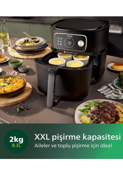 Kablosuz 7000 Serisi Xxl Airfryer ve Fritöz Kombi, Siyah Renk modelleri