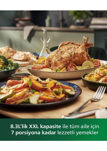 Kablosuz 7000 Serisi Xxl Airfryer ve Fritöz Kombi, Siyah Renk indirimleri