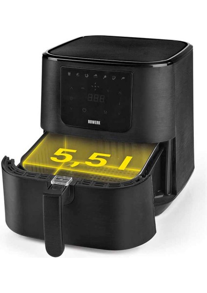 5.5l Siyah Hava Yıkama Makinesi, Sağlıklı ve Pratik Pişirme Seçeneği modelleri