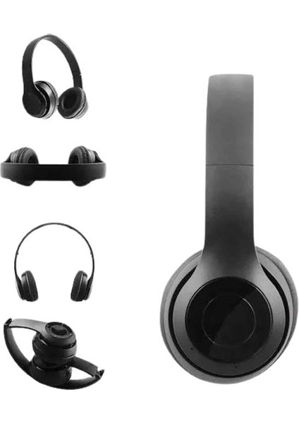 Sepetim Bluetooth Kablosuz Kulaklık Siyah Wireless 5.0 Kulak Üstü Uzun Pil Ömrü fırsatları