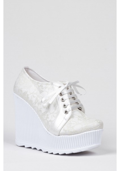 Beyaz Çınar Kadın Dolgu Topuklu Ayakkabı 1203MIMY900E fırsatları