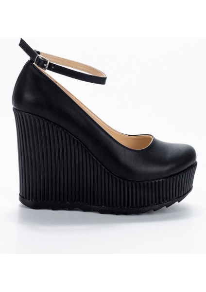 Kadın Siyah Cilt Dolgu Topuklu Ayakkabı 1205MIMY400E fiyatları