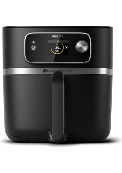 Geniş Kapasiteli Akıllı Airfryer, 2200 W, Siyah, 8,2 Litre, Wi-Fi Bağlantılı