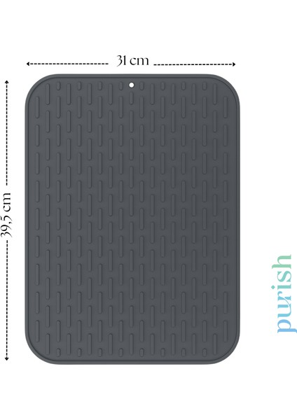 | Bulaşık Kurutma Matı –tpe – Büyük Boy - 31X39,5 Cm, Kaymaz, Su Drenaj Kanallı, Katlanabilir ve Kolay Temizlenebilir – Mutfak Tezgâhı Için Bardak & Tabak Kurutma Pedi (Antrasit Gri) fiyatları