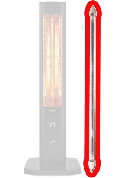 Orbit Dikey Sobaların Tüm Modellere Orjinal 1800W Resistanz ve 65CM Şeffaf Cam Montaja Hazır Tam Set