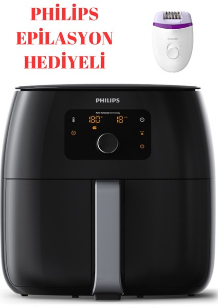7.2 Litre Xxl Airfry Fritöz, Siyah + Epilasyon Hediyesi